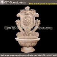 Egypt Cream Marble Water Wall Fountain Fruit Deco