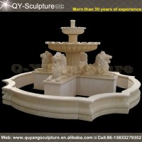 Beige Marble Garden Water Fountain