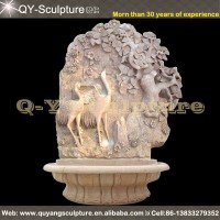 Classic Hand Carved Marble Wall Water Fountain