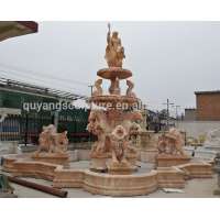 Large Lion and Horse Outdoor Garden Water Fountain