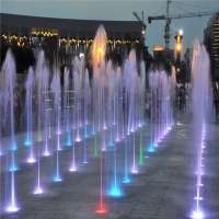 Amazing Large Scale Galvanizing Dancing Dry Deck Fountain With RGB Led