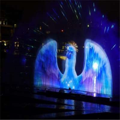 Lake Floating Projection Water Screen and Fountain Show