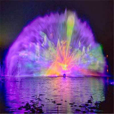 Lake fountain water screen movie fountain performance water projector