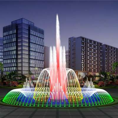 Straight Spray Rectangle Shape Colorful Musical Dancing Fountain