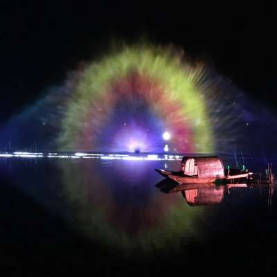 Outdoor Beautiful Laser Show and Water Screen Movie Water Fountain