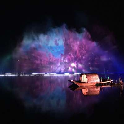 Lake Fountain Design Laser Show Water Screen Movie