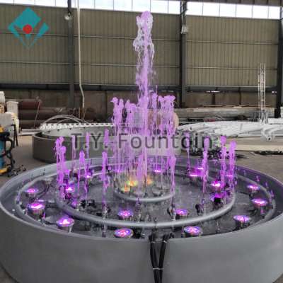 small indoor hotel lobby decorative music water fountain