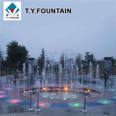 Factory Price Music Dancing Floor Ground Water Dry Fountain With Rgb Led