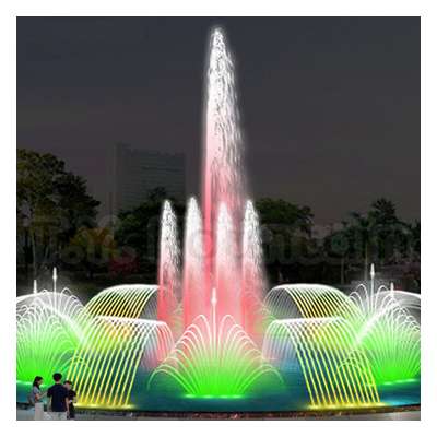 Lake music dancing water fountain